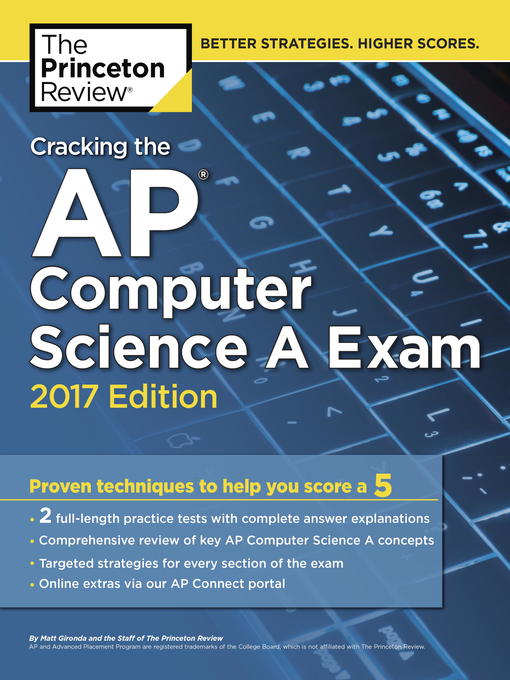 Title details for Cracking the AP Computer Science a Exam, 2017 Edition by The Princeton Review - Wait list